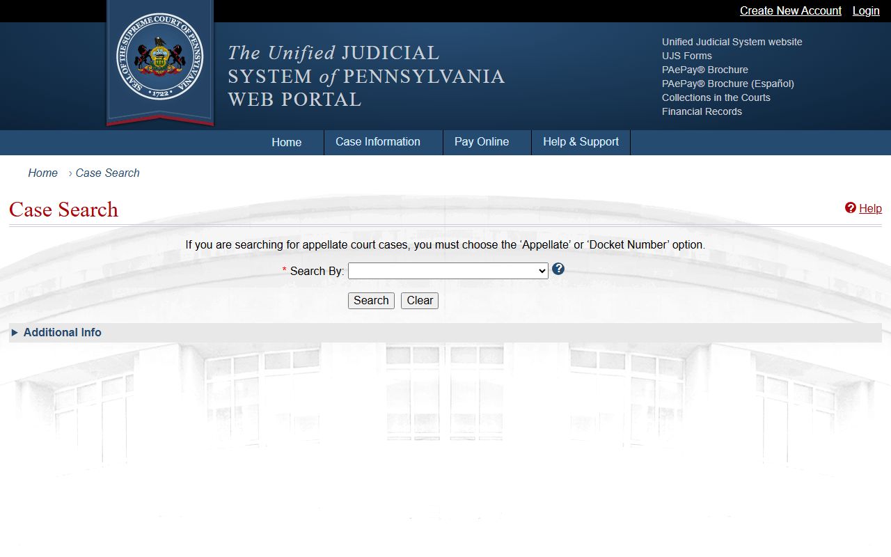 Potter County court records after arrest UJS Case Search